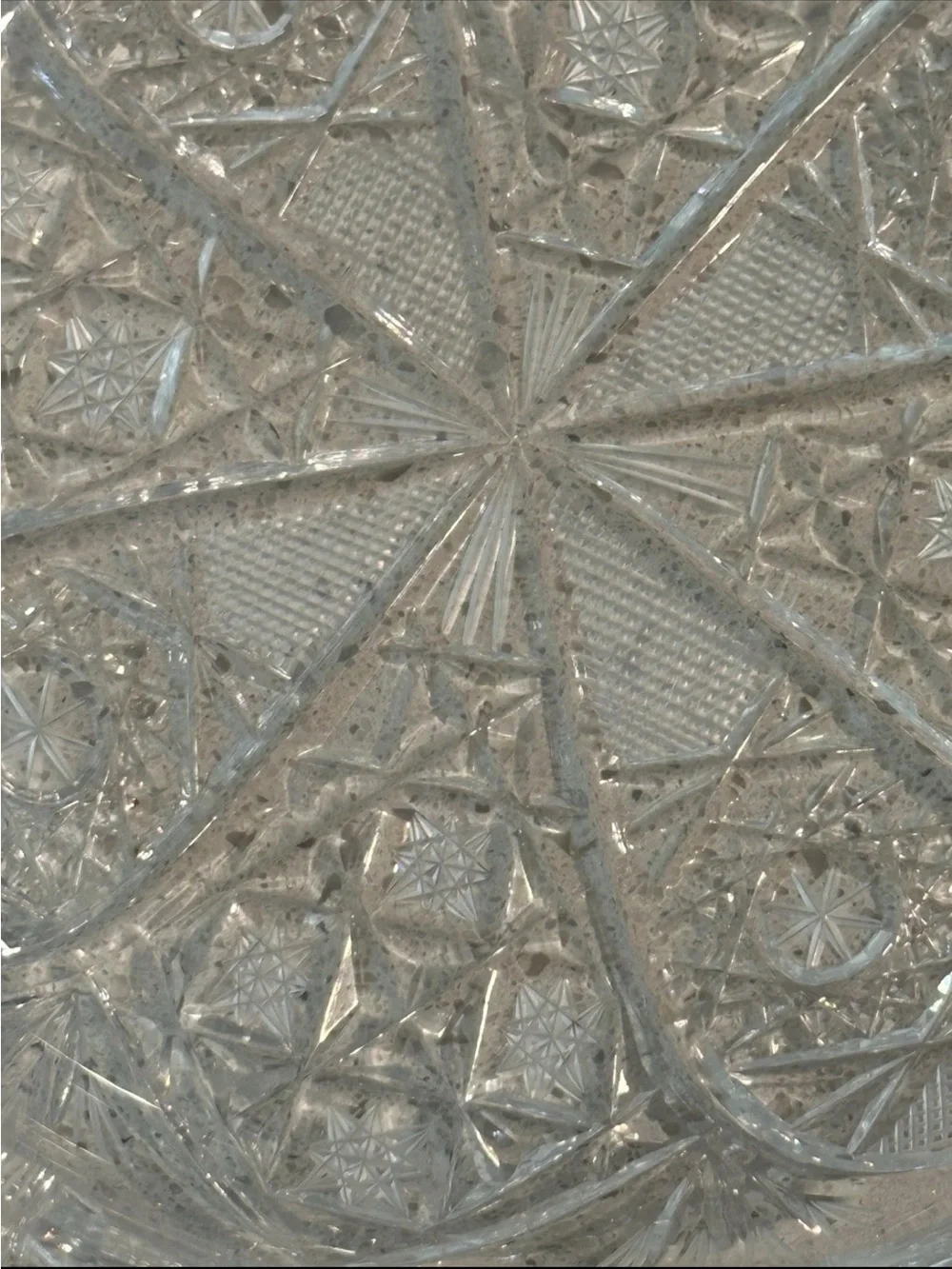 Clear Cut Glass trinket Dish - Decorative Pressed Glass